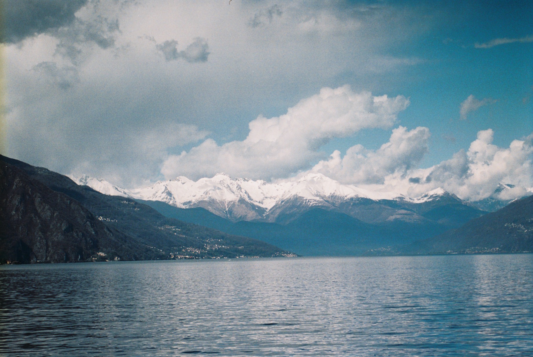 landscape Como Lake boat