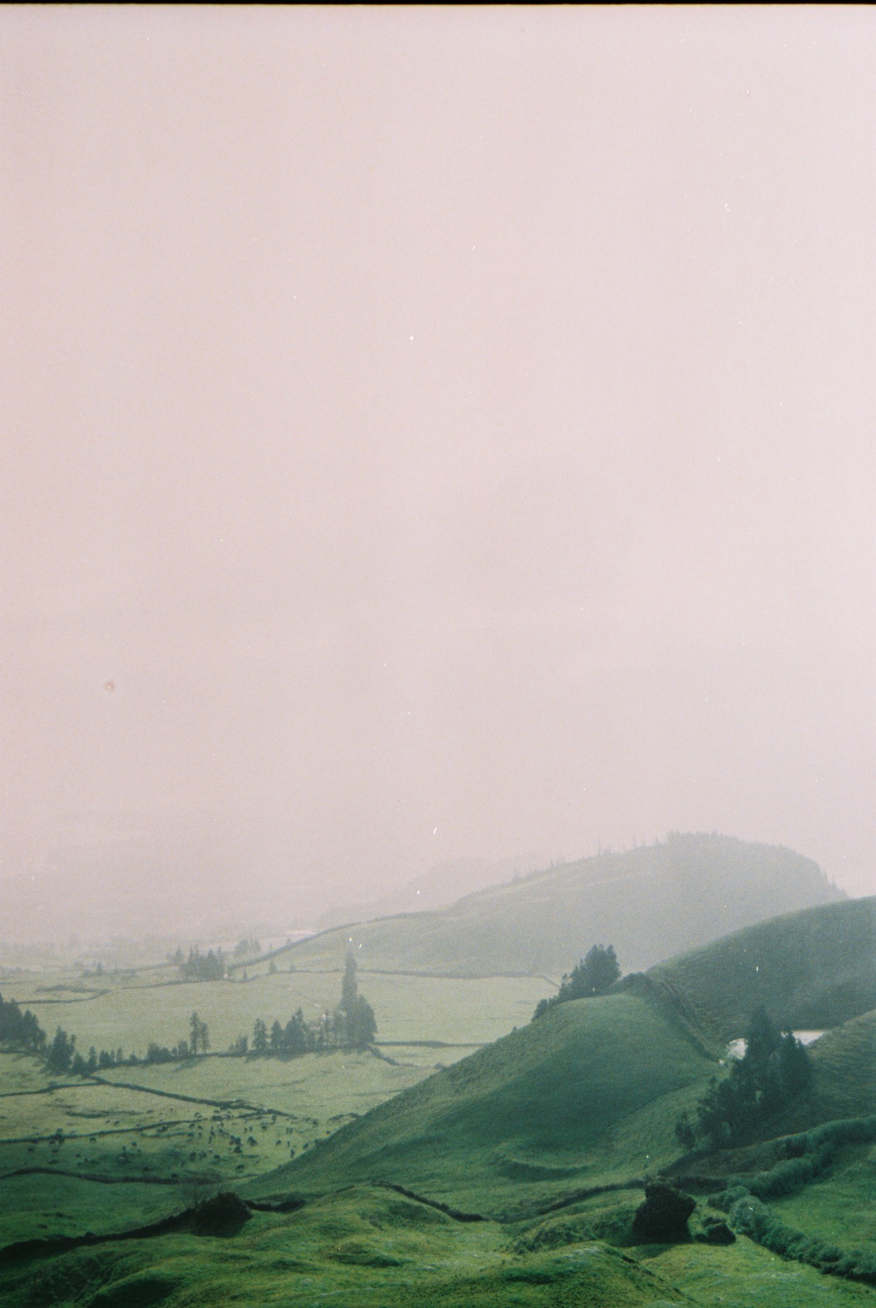 landscape foggy azores